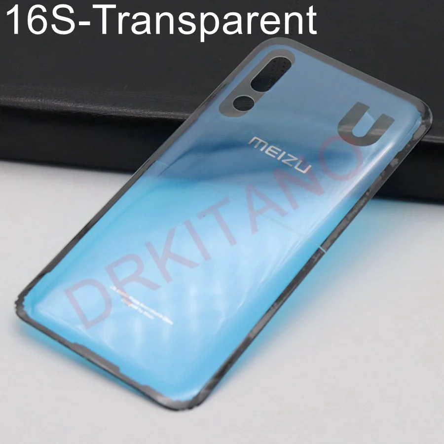 Задняя стеклянная крышка для MEIZU 16th 16 Крышка батарейного отсека задняя дверь корпус чехол для MEIZU 16S 16X16 th 16 Plus задняя крышка батарейного отсека