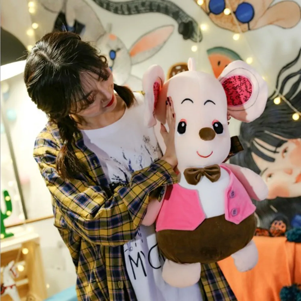 25cm/35cm/50cm Colored Cloth Gentleman Mouse Doll Plush Toys Mouse Doll Big Rat Mascot Doll Mouse Children Birthday Gift