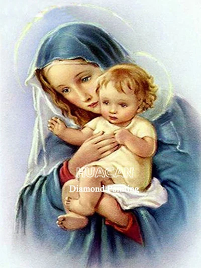 5D DIY My Diamond Art (Mother Mary and Baby Jesus) Diamond