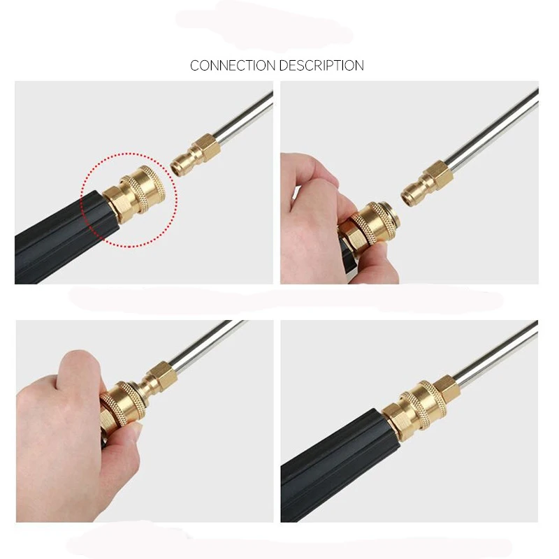 Pressure Washer Lance Extension Nozzles 4000PSI Spray Gun Wand Lance Power Pressure Washer Extension With 1/4 Quick Connect 5