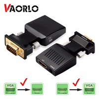 Adaptador convertidor compatible con VGA a HDMI, adaptador VGA 1080P para PC, portátil a proyector HDTV, Audio de vídeo HDMI-compatible con VGA