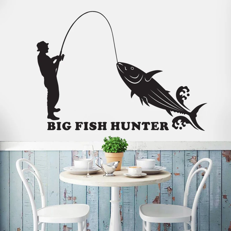 Go Fishing Sticker Tuna Hunter Decal Bucket Tackle Shop Fishhook Fish Tank  Boat Box Car Vinyl Fishing1005 - AliExpress