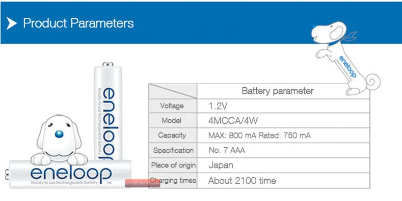 Panasonic 1,2 V 800mAh AAA аккумуляторная батарея для дистанционного управления игрушки Ni-MH Предварительно заряженный цикл батареи 2100 раз