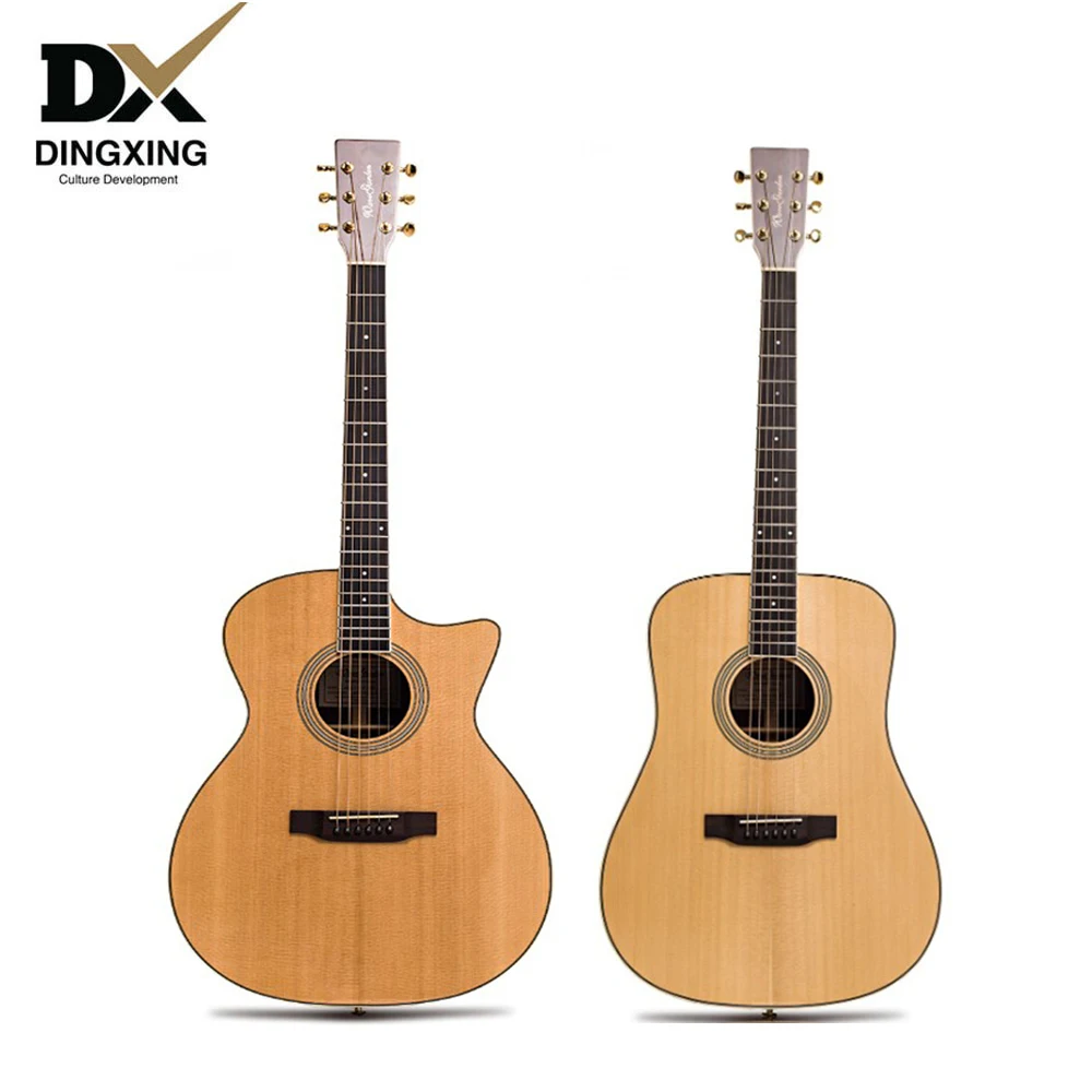 

Professional 41 inch Acoustic guitar All Solid wood Spruce top musical Stringed instruments steel string guitarra china handmade