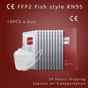 

10PCS/BOX FFP2 KN95 Activated Carbon Dust Respirator Face Protective Mask Dustproof FFP2 KN95 MASK