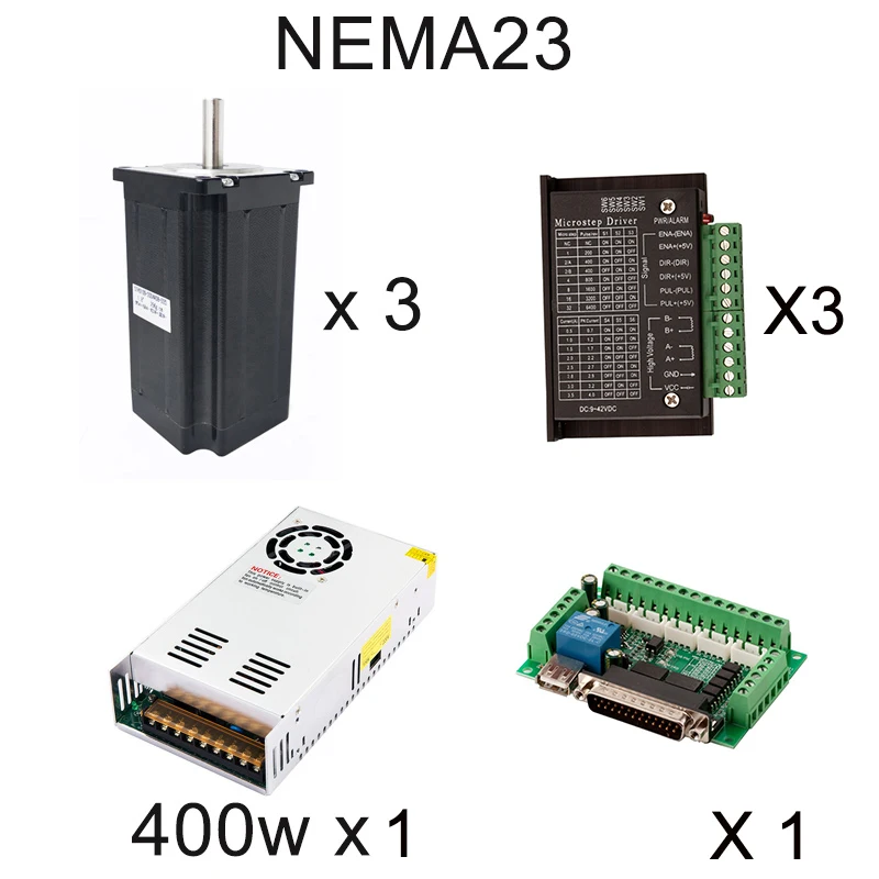 Шаговый двигатель Nema23 3 0 Н. М драйвер шагового двигателя TB6600 источник питания для