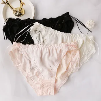 

Starry sexy woman's Panties Sexy Girls Bow star Plaid Kawaii Crotch Cotton Briefs Lingerie women's underpants