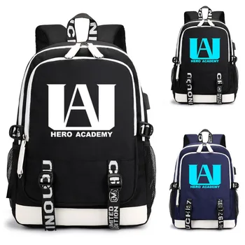 

Anime My Hero Academia USB Backpack Cartoon Character Children Knapsack Girls Boys Backpack Bags Unisex Boku No Hero Academia