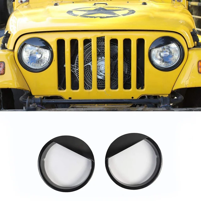 Angry Eyes Headlight Bezels Cover Trim For Jeep Wrangler Tj 1997-2006 Angry  Bird Head Lights Bezel Lamp Cover - Electric Bicycle Accessories -  AliExpress