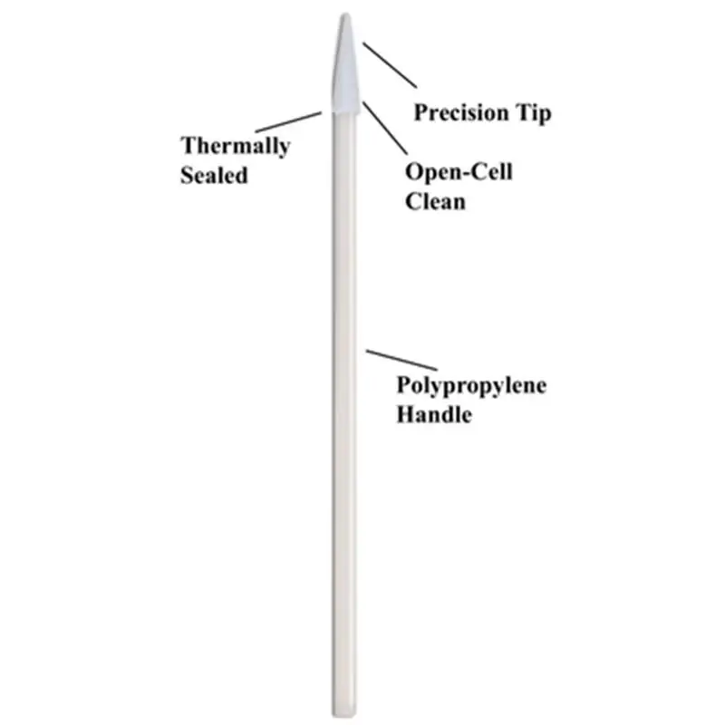 Antistatic Cleanroom Sharp Tip Head Industrial Use Cleaning Foam Swabs1