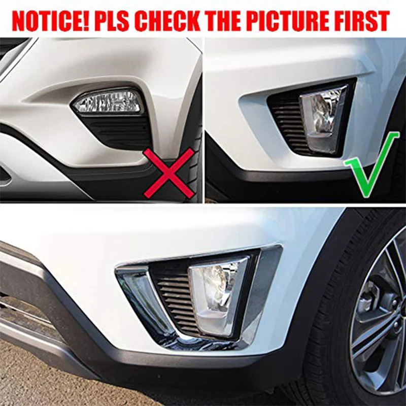 Для hyundai Creta Ix25 аксессуары передние противотуманные фары крышка рамка отделка ABS хром внешняя отделка