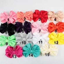 Стиль, детский головной убор, аксессуары для одежды, ручная работа, шифоновая Детская повязка на голову с бантиком, головной убор, 15 цветов