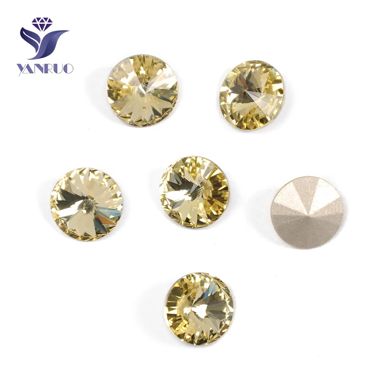 Without Claw YANRUO 1122, все размеры, Jonquil Rivoli, сделай сам, для шитья, кристаллы, ремесло, стразы, точечное стекло, стразы, аксессуары для одежды - Цвет: Without Claw