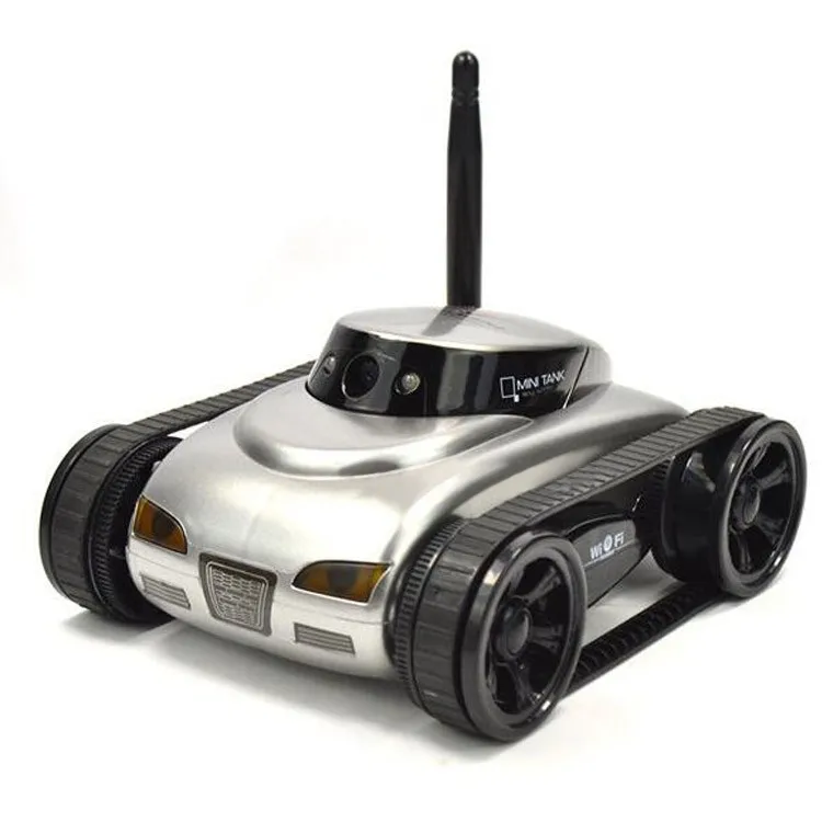 FPV iSPY wifi в режиме реального времени качество Радиоуправляемый мини-танк HD камера видео пульт дистанционного управления робот автомобиль интеллектуальная IOS Anroid APP Беспроводная игрушка - Цвет: Gray