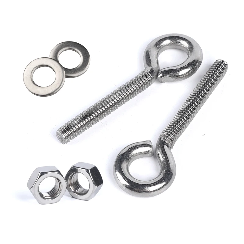 4 PCS Stainless Steel Ring Screw Grommets Screws A2 V2a various sizes screw hooks 