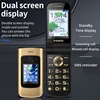 Dual Screen Flip Senior Cellphone 2G GSM Free Case SOS Large Push Button Fast Dial Loud Sound Camera Torch Elderly Foldale Phone 1