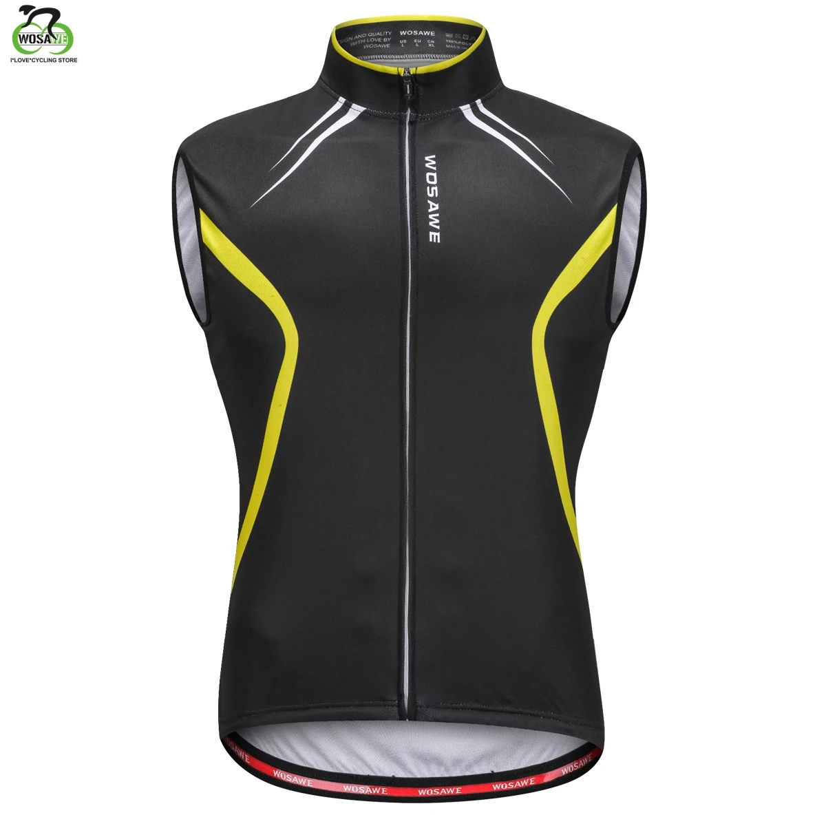

WOSAWE Refective Cycling Vest Mountain Bike Clothing Breathable Quick Dry Sleeveless Gilet Summer Racing Bicycle Clothes