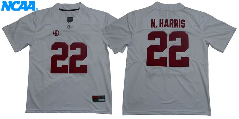 Новое поступление высокое качество NCAA N. harris#22 футболка колледжа Limited Джерси S-XXXL