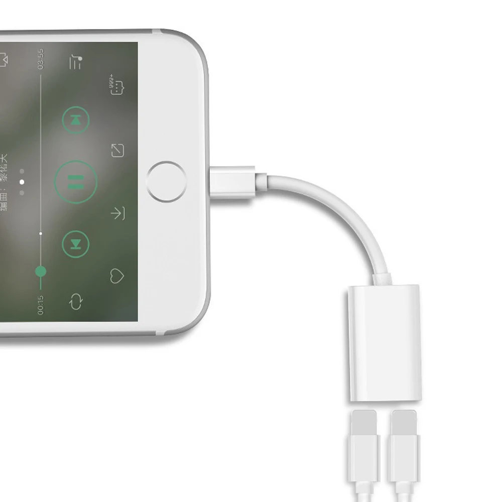 Двойная зарядка для Lightning адаптер аудио для iPhone X 7 8 plus для IOS 11 12 сплиттер наушники 2 в 1 Aux кабель конвертер