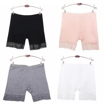

Sexy Women Soft Cotton Seamless Safety Short Pants Lace Patchwork Summer Under Skirt Shorts Modal Breathable Short Tights 2020