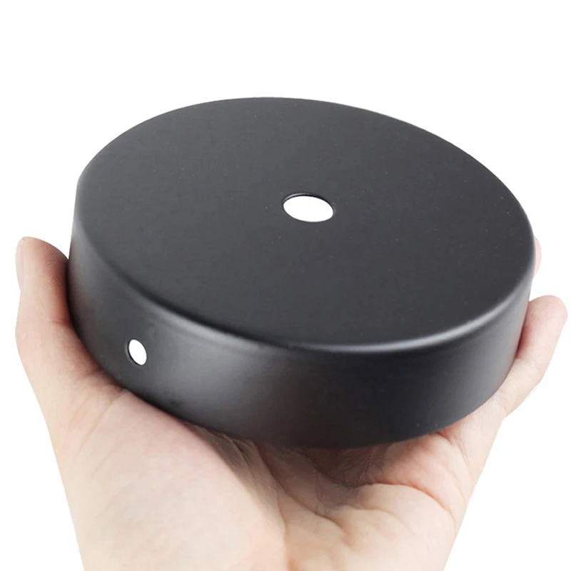 Ceiling Plate Round Black White Silver 8/10/12/15cm Vintage Disc Light Accessories Tray For Pendant Lamp&Wall Light Lamp Base
