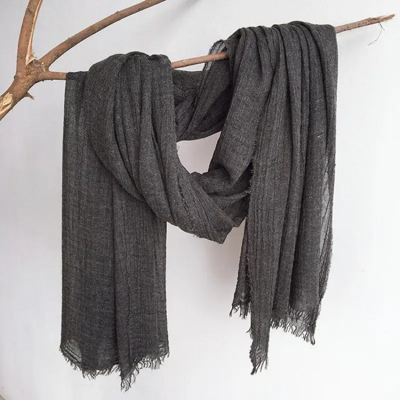 

Unisex Style spring summer autumn winter Scarf Wool blend Solid Color long women's scarves shawl fashion men scarf