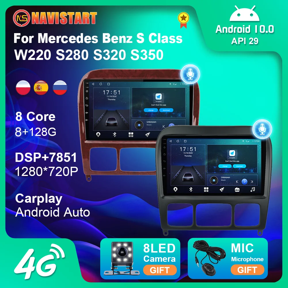 For Mercedes Benz S Class W220 S280 S320 S350 S400 S430 S500 S600 S55 AMG 1998-2005 Car Radio Autoradio Multimedia Player 2din | Автомобили