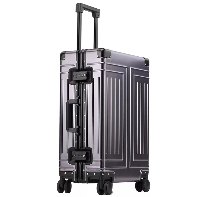 Aluminum Travel Luggage 20/24/26/29 inch Carry On Trolley Suitcase Luxury Boarding Rolling Luggage rolling luggage trolley