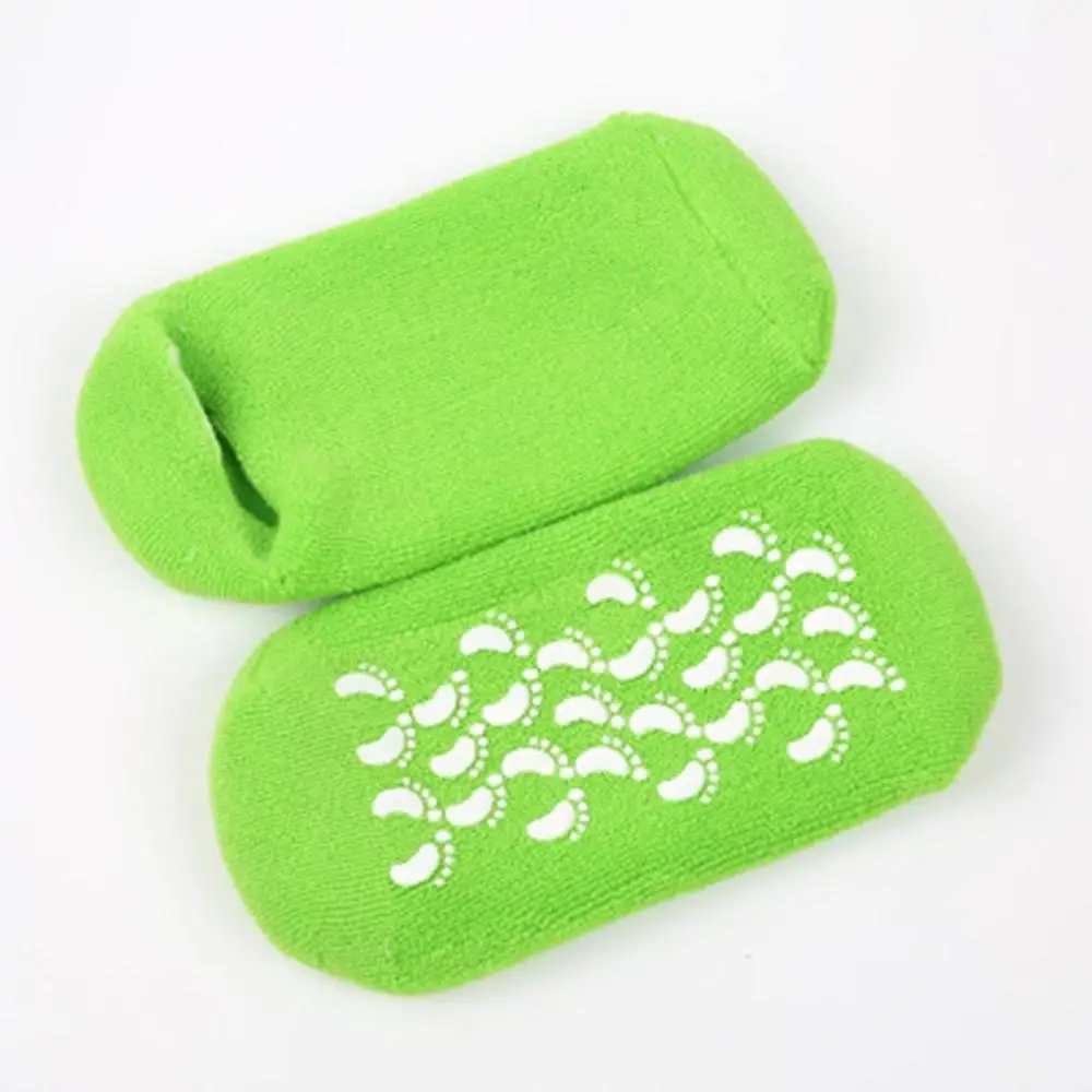 1 пара увлажняющая отбеливающая отшелушивающая маска для ног перчатки гель-содержащие спа-носки маска для рук средство для ухода за ногами красивые хлопковые носки - Цвет: Светло-зеленый