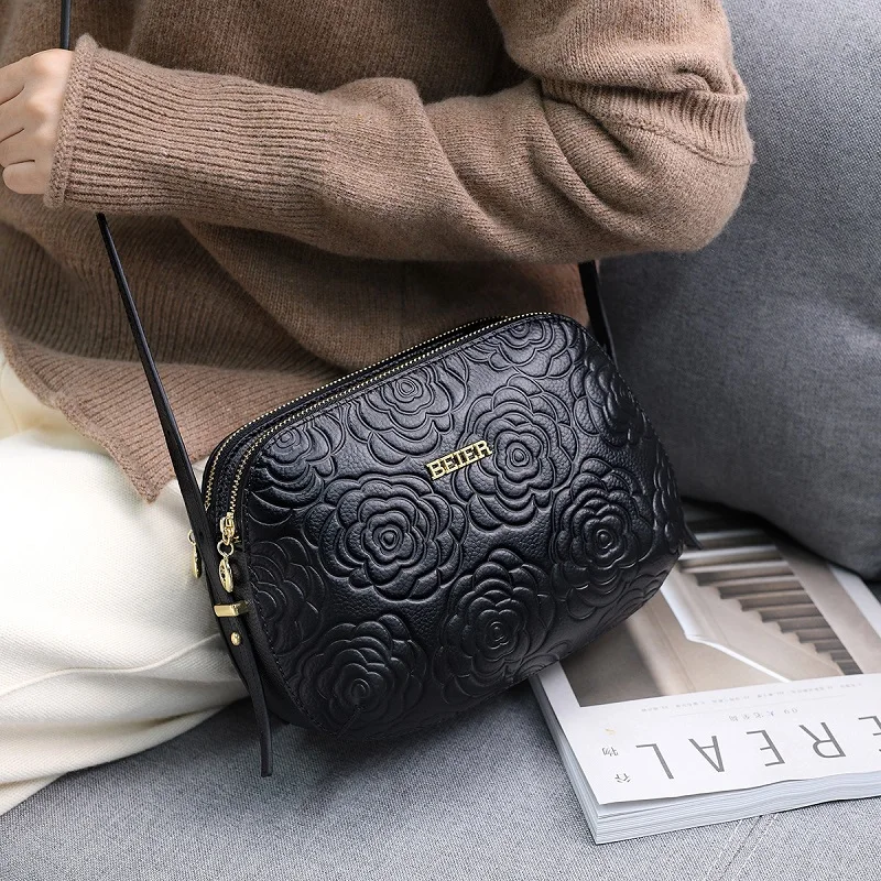 

Classic! ZOOLER Shoulder Cow leather bag Luxury Handbags Women Bags Floral Pattern Bag Ladies 2019 Fashion Bolsa Feminina #2355