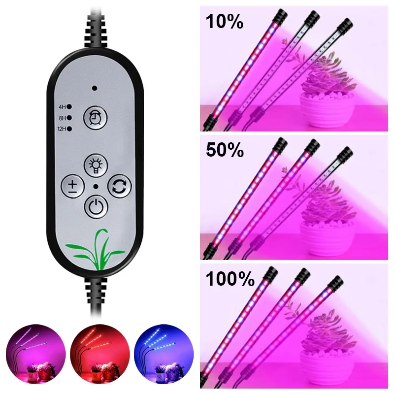 

Full Spectrum LED Grow Light USB Fitolamp Growth Lighting Phyto Lamp with Control Phytolamp for Plant Seedlings Flower Home Tent