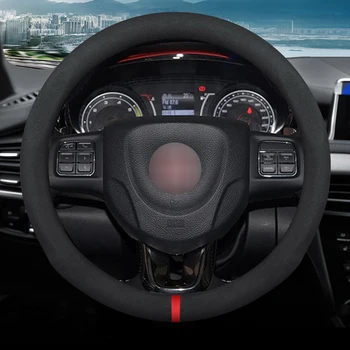 

MIDOON Carbon Fiber Leather Car Steering Wheel Cover For Fiat 500 500X Ducato Grande Punto Tipo Panda Freemont Bravo Stilo