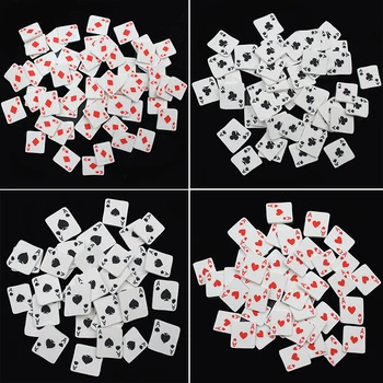 

10g/Lot Poker Cards Slices Sprinkles For Slime Supplies Toy Polymer Clay Fimo Charms Accessories Addition For Fluffy Clear Slime