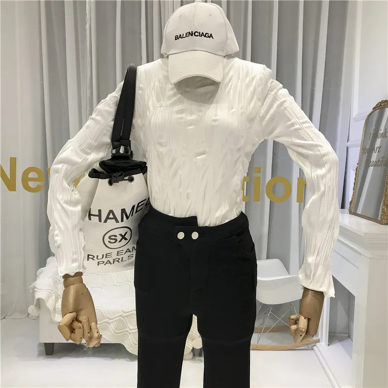 Gold Sexy& Club Women Tshirt O-Neck Solid Fashion T-shirts for Women Autumn Winter Tee Shirt Femme Korean Clothes