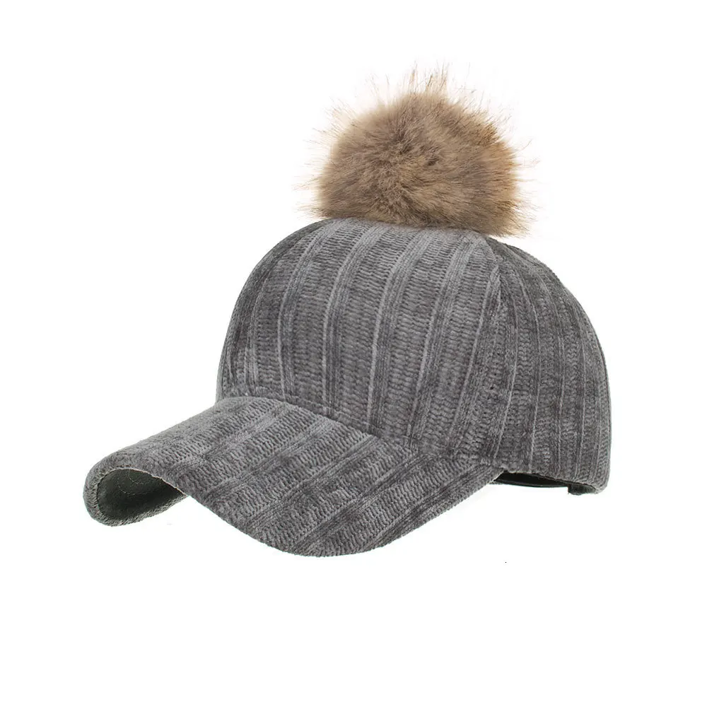 gray Много красивых Вика ворсинок бейсбольная бита мяч кепки B578 - Цвет: gray