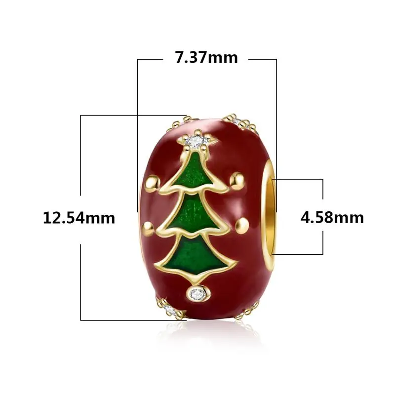 Style 9 Jiayiqi 925 пробы серебряные рождественские амулеты для изготовления ювелирных изделий Санта Рождественская елка обувь олень Снеговик амулеты DIY браслет бусины - Цвет: Style 9