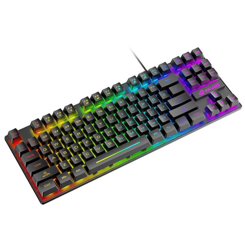 K16 Gaming Keyboard 87 Keys Wired Waterproof Backlit Rgb Color Gamer  Keyboard Computer Accessory For Desktop/laptop Keyboards AliExpress