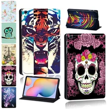 Coque de protection en cuir avec support Anti chute pour tablette Samsung Galaxy Tab S6 Lite/Tab S7/S6/TS4/S5e, avec stylet gratuit