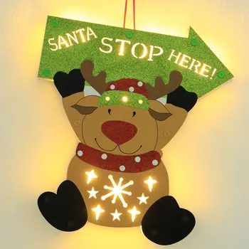 

Christmas LED Electronic Cartoon Pattern Christmas Deer Illuminated Signage Festival Venue Christmas Tree Accessories