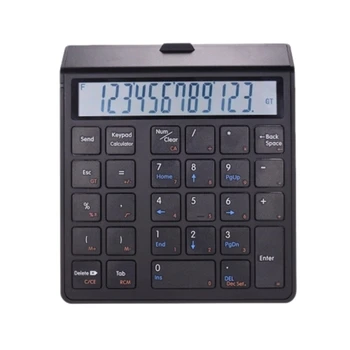 

Wireless Bt 28 Keys Rechargeable Smart Numeric Keypad Keyboard & Calculator Function Data Entry with Display Sn for Windows/