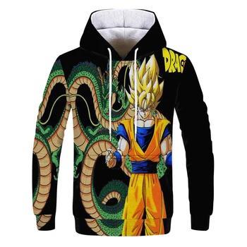 

Dragon Ball Z Hoodies 3D Print Pullover Sportswear Sweatshirt Dragonball Super Saiyan Son Goku Vegeta Vegetto Outfit Tops