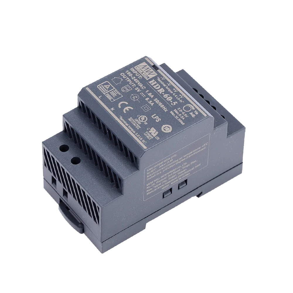 Оригинальный источник питания Mean Well HDR-60-5 DC 5 В 6 А 32 Вт meanwell ультратонкий