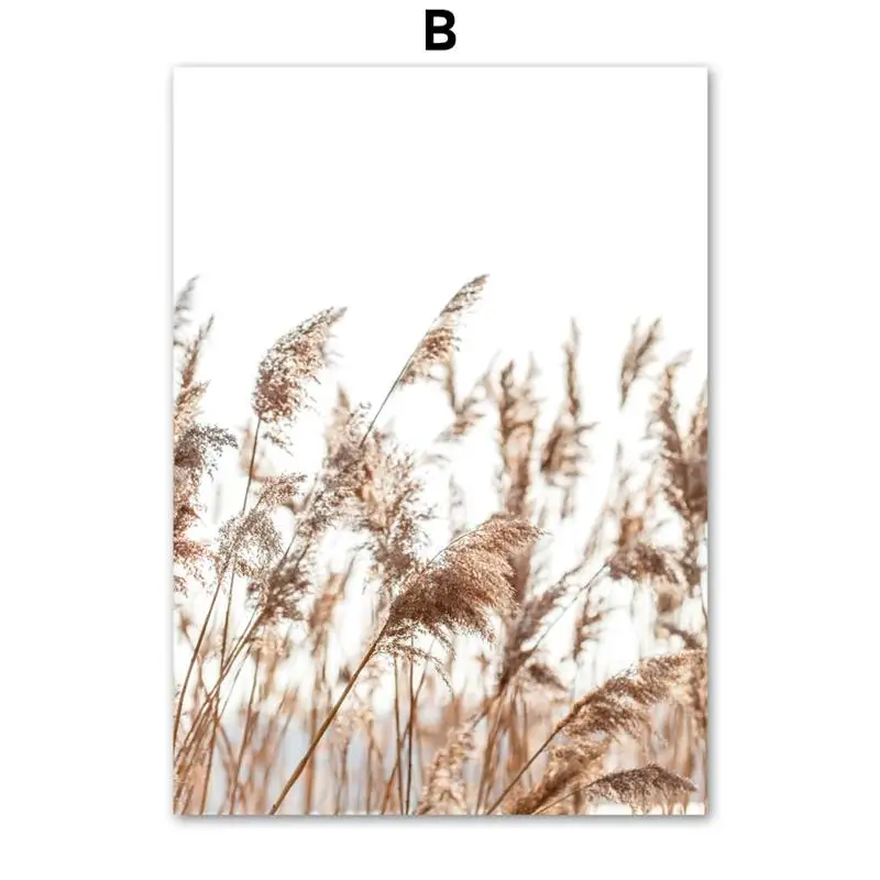 Wall-Art-Canvas-Painting-Beige-Reed-Cotton-Plant-Leaves-Nordic-Posters-And-Prints-Landscape-Wall-Pictures (4)