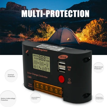 

New Auto Solar Charge controller 12V 24V 10A 20A MPPT Solar Charge Controller Solar Panel Battery Regulator Dual USB LCD Display