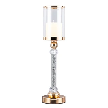 

Metal Crystal Diamonds Candlesticks Candle Holder For Coffee Dining Table Wedding Christmas Halloween Home Decoration ZXC036