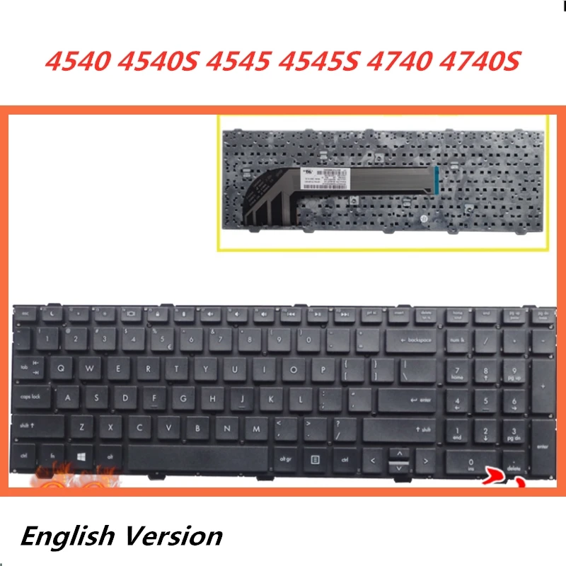 Laptop English Keyboard For HP probook 4540 4540S 4545 4545S 4740 4740S Notebook Replacement layout | Компьютеры и офис