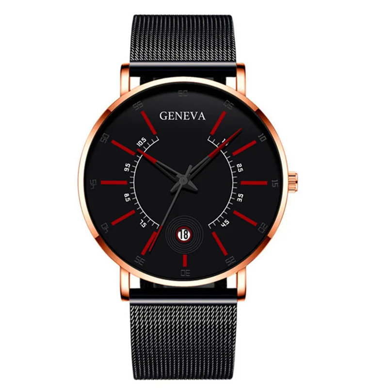 Men Watches 2022 Luxury Fashion Mens Business Watch Ultra Thin Thin Stainless Steel Mesh Belt Quartz Wrist Watch Reloj Hombre