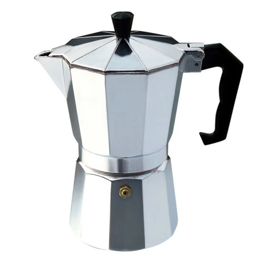 Алюминий Moka горшок Octangle кофеварка для кофе мокко черный кофе Итальянский кофе практичный подарок легко чистить - Цвет: 6cup