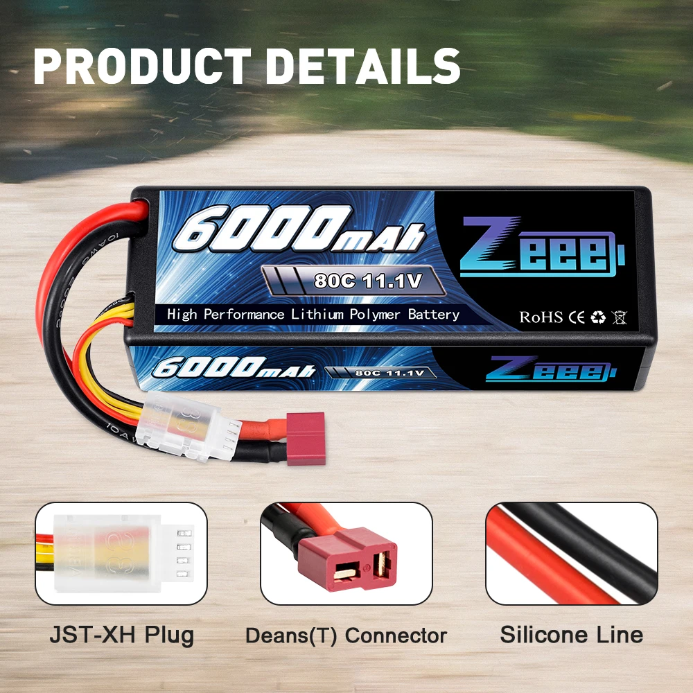 Zeee 11 1 В 6000 мАч 3S 80C Lipo аккумулятор с разъемом Deans RC зарядное устройство для