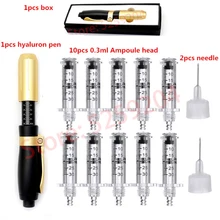 Ручка с гиалуроновой кислотой высокого давления, пистолет для инъекций мезо, ручка с гиалуроном 0,3 мл, золотая ручка с гиалуроникой и кислотой, наполнитель для губ, инструмент для красоты
